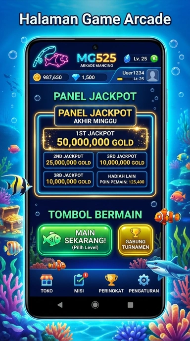 Tampilan antarmuka pengguna aplikasi mg525 yang modern.